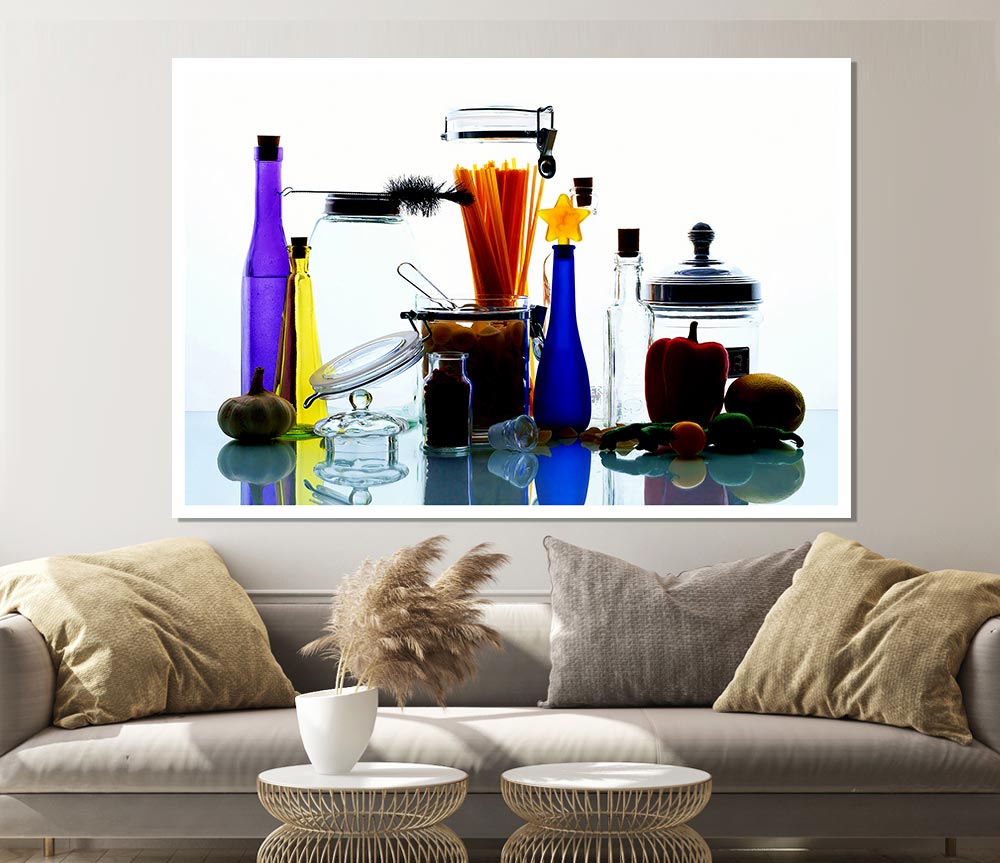 Kitchen Utensils Print Poster Wall Art