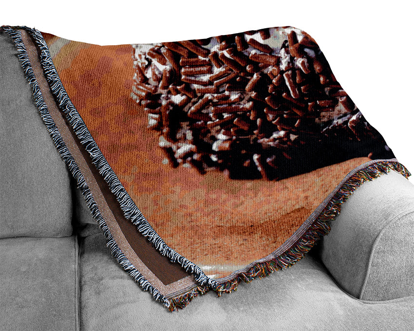 Chocolate Roll Woven Blanket