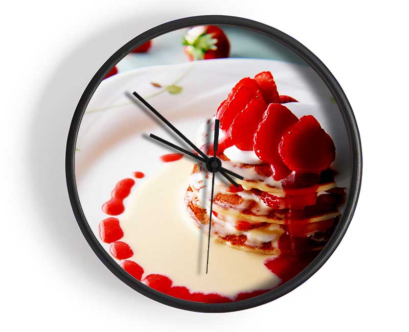 Strawberry Pancakes Clock - Wallart-Direct UK