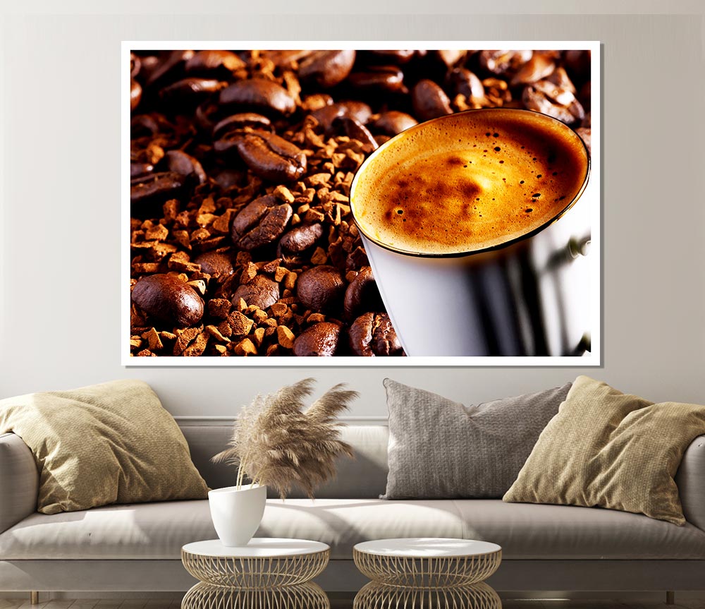 Coffee Bean Madness Print Poster Wall Art