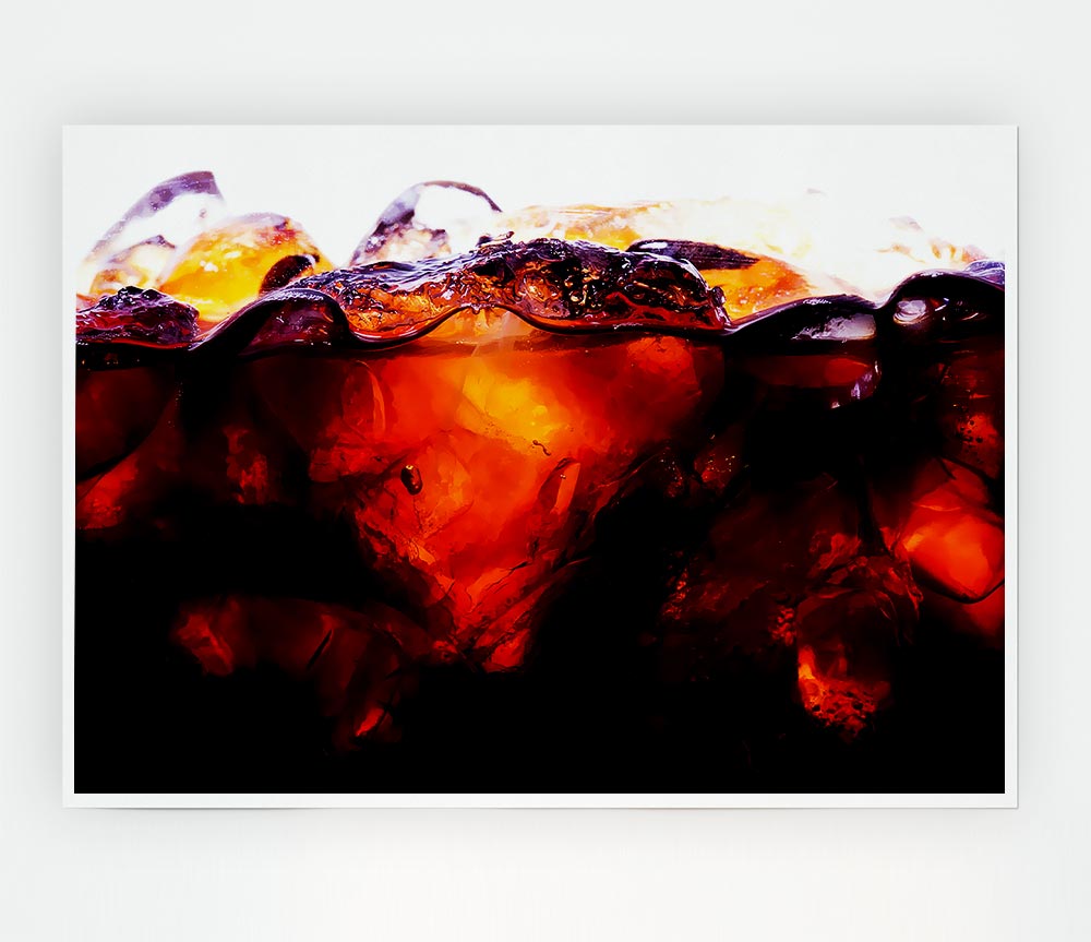 Cola Fizz Print Poster Wall Art