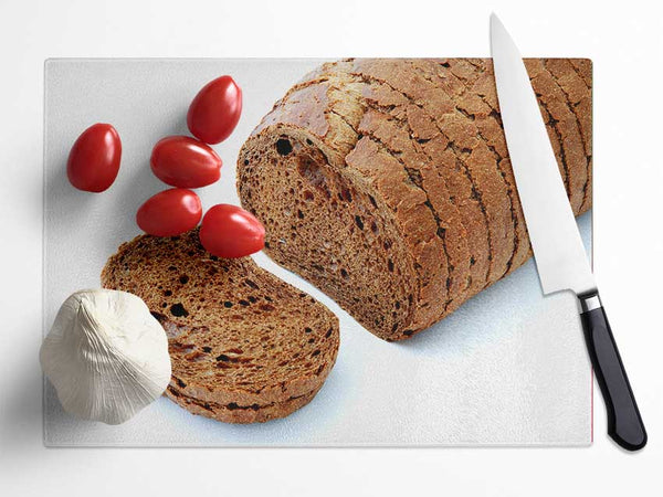 Brown Bread Glass Chopping Board