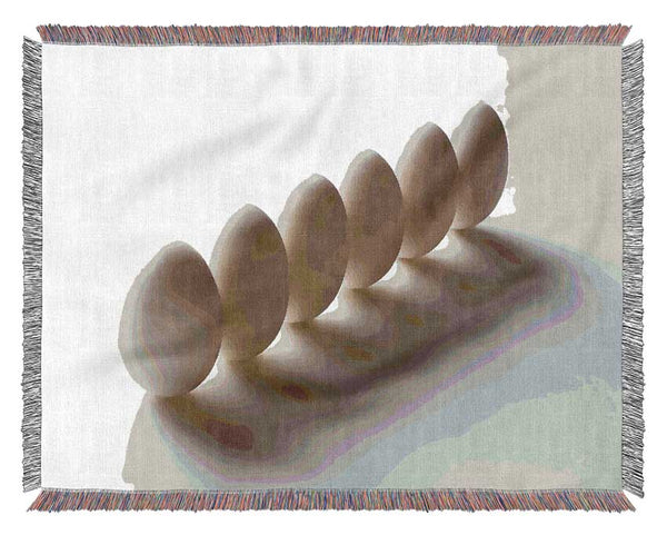 White Eggs Marching Woven Blanket