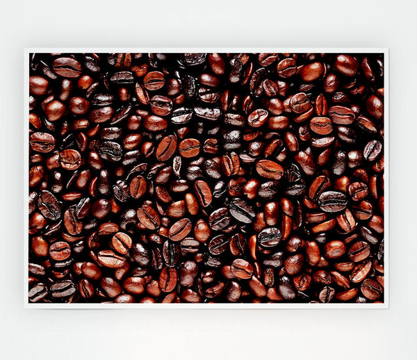 Just Coffee Beans Print Poster Wall Art