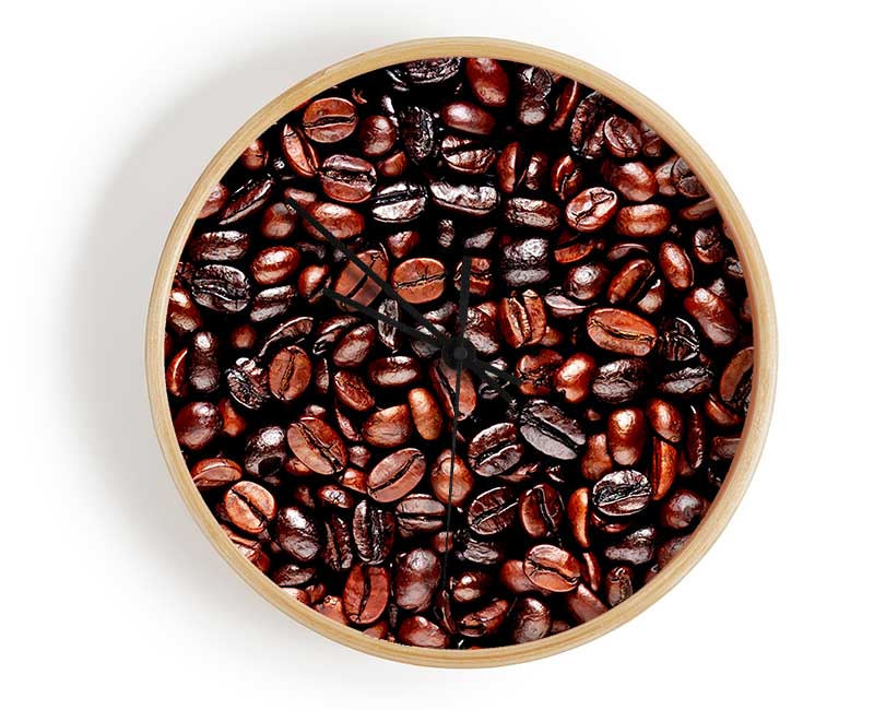 Just Coffee Beans Clock - Wallart-Direct UK