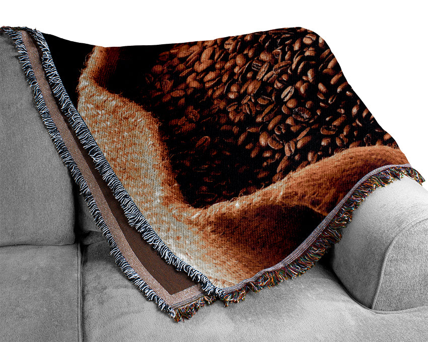 Coffee Bean Choice Woven Blanket