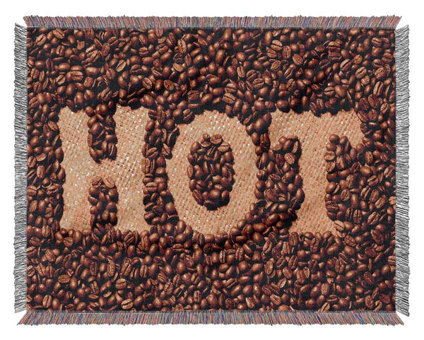 Hot Coffee Beans Woven Blanket