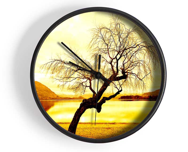 Willow Tree In Winter Clock - Wallart-Direct UK