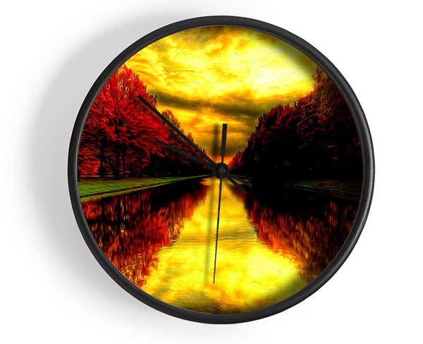 Fall Reflections Clock - Wallart-Direct UK