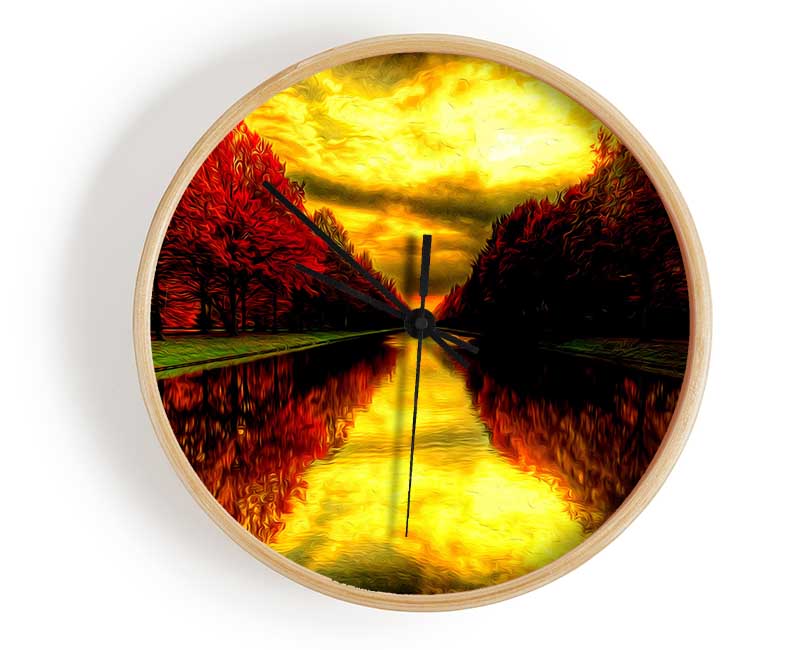 Fall Reflections Clock - Wallart-Direct UK