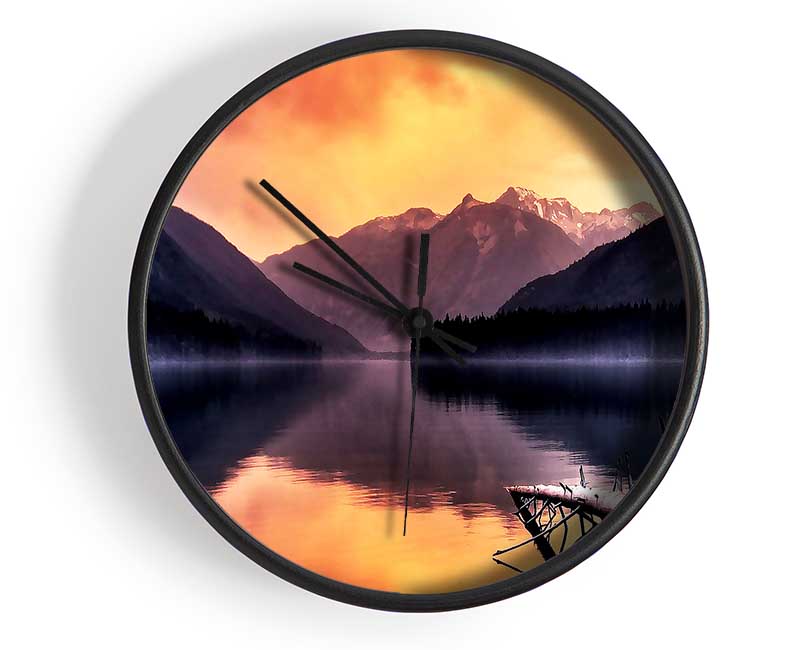 Lake Reflections Clock - Wallart-Direct UK