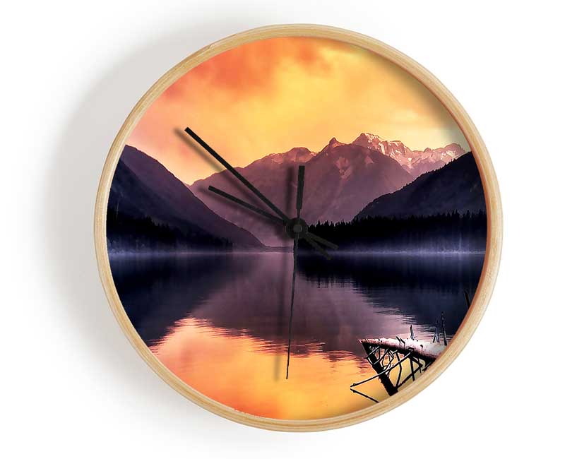 Lake Reflections Clock - Wallart-Direct UK