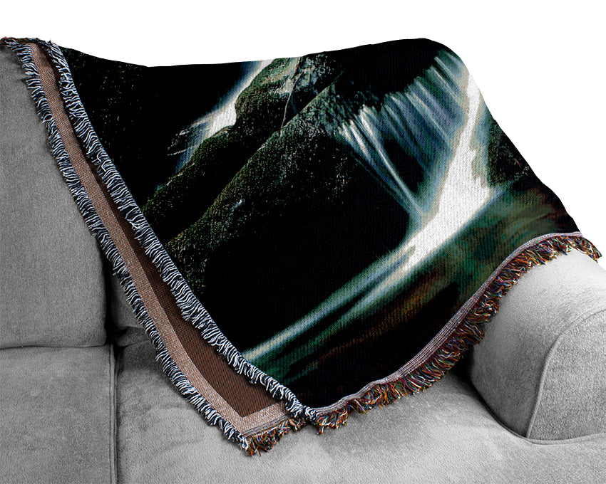 Moss Rocks Woven Blanket