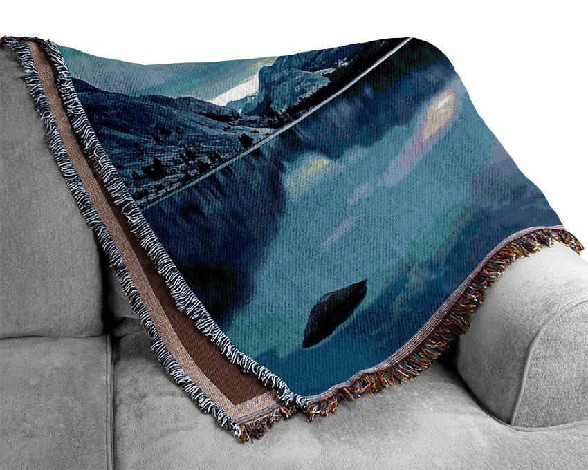 Mountain Lake Sparkle Woven Blanket