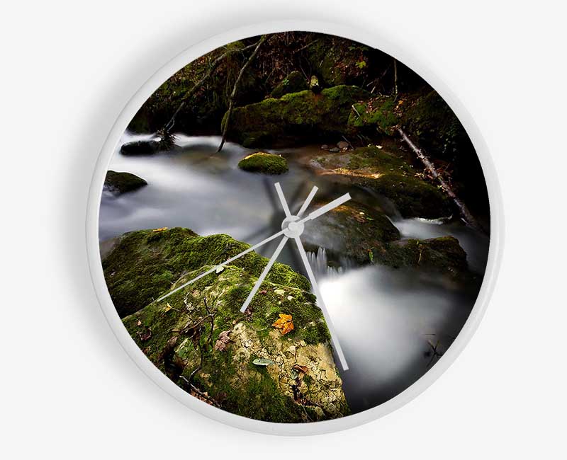 Forest Mist Creek Clock - Wallart-Direct UK