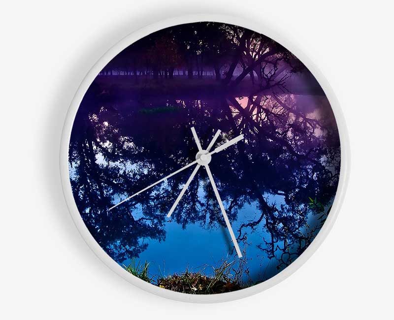 Mystic Reflections On The Lake Clock - Wallart-Direct UK