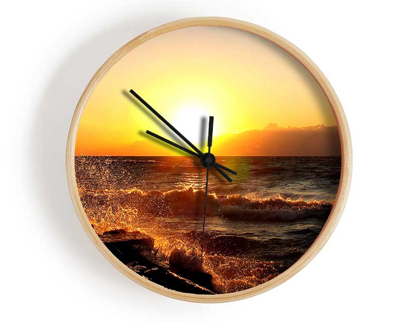 Lake Erie Saybrook Ohio Clock - Wallart-Direct UK