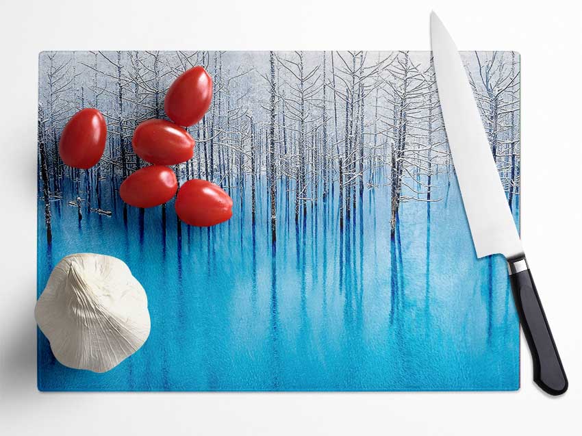 Snow Pond Glass Chopping Board