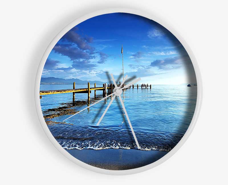 Lake Pontoon Clock - Wallart-Direct UK