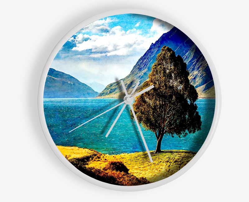 Tree By The Lake Clock - Wallart-Direct UK