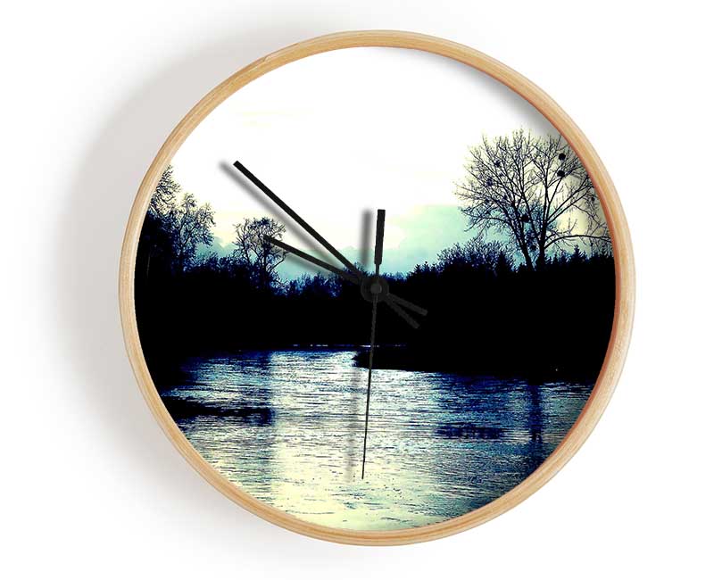 River At Dusk Clock - Wallart-Direct UK