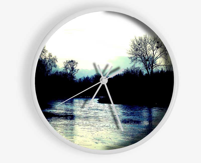 River At Dusk Clock - Wallart-Direct UK