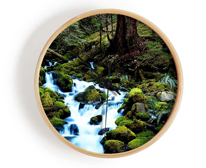 Forest Stream Movement Clock - Wallart-Direct UK