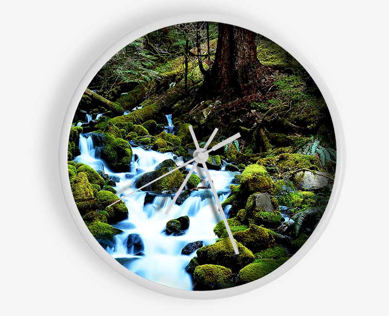 Forest Stream Movement Clock - Wallart-Direct UK