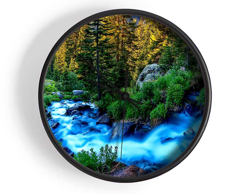 The Movement Of The Mountain Lake Clock - Wallart-Direct UK