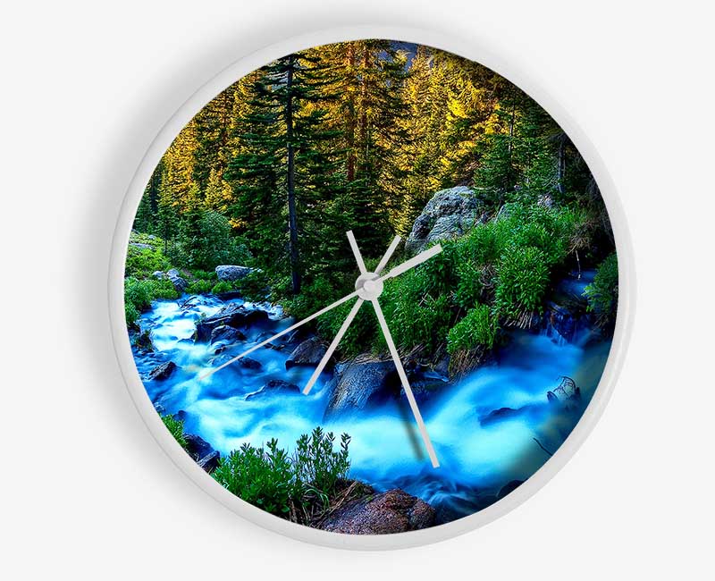 The Movement Of The Mountain Lake Clock - Wallart-Direct UK