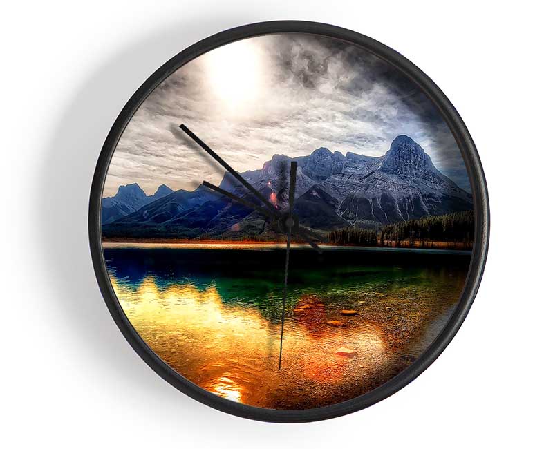 Crystal Clear Lake Clock - Wallart-Direct UK