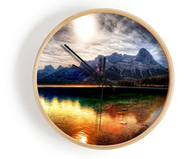 Crystal Clear Lake Clock - Wallart-Direct UK