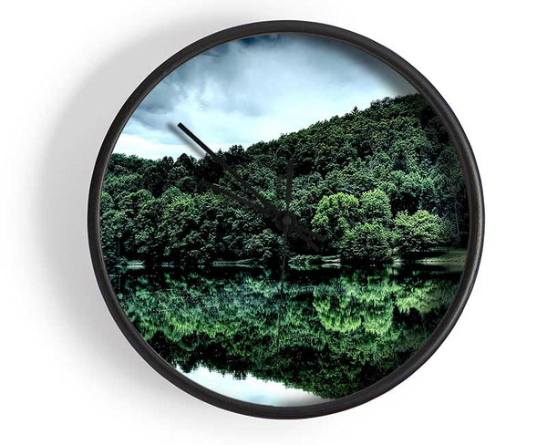 Forest Lake Reflection Clock - Wallart-Direct UK