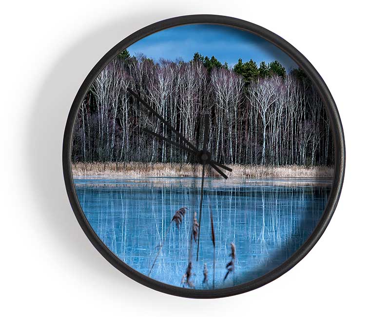 Ice Lake Clock - Wallart-Direct UK