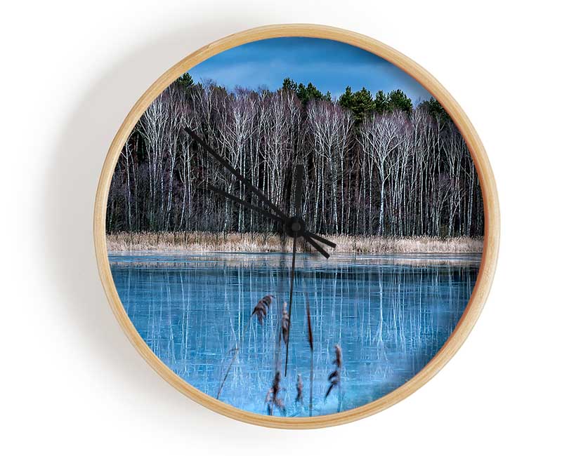 Ice Lake Clock - Wallart-Direct UK