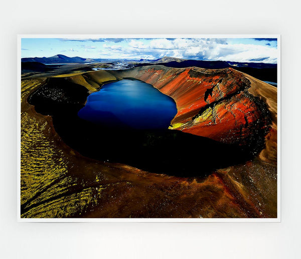 Arctic Volcanic Print Poster Wall Art