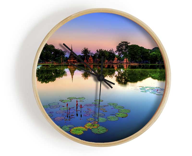 Sukhothai Historical Park Thailand Clock - Wallart-Direct UK