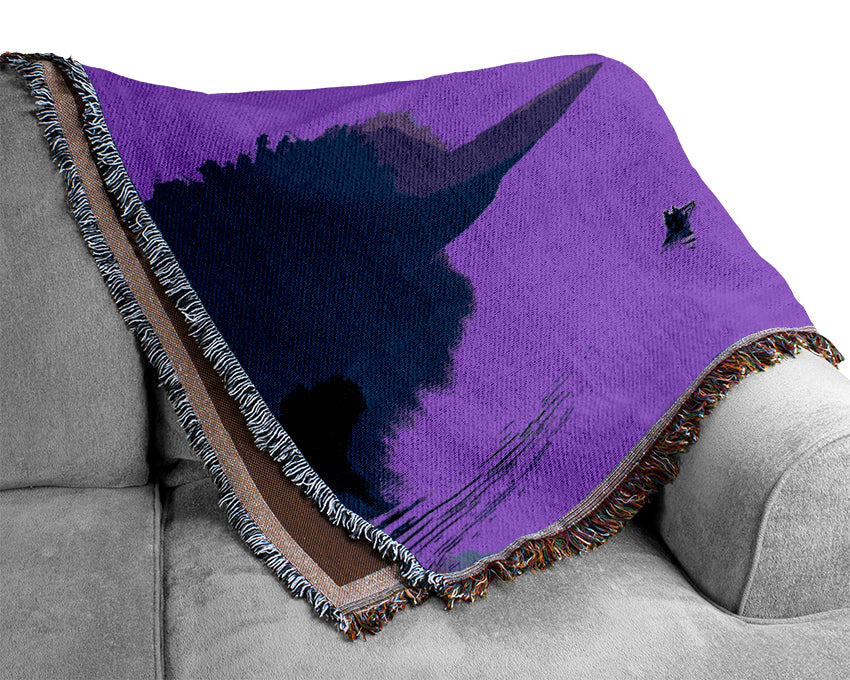 Purple Paradise Lake Woven Blanket