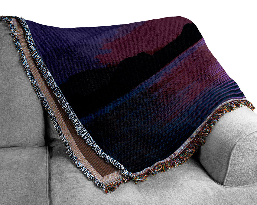 Cerise Lake Sun Woven Blanket