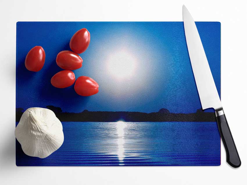 Blue Lake Sun Glass Chopping Board