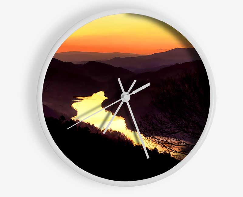 The Mountain River Clock - Wallart-Direct UK