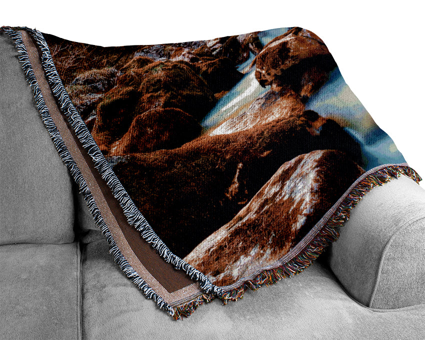 Secluded River Retreat Woven Blanket