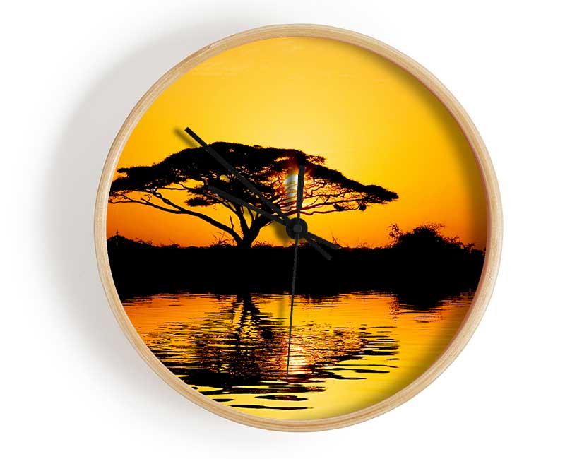 Tree Of Reflections Clock - Wallart-Direct UK