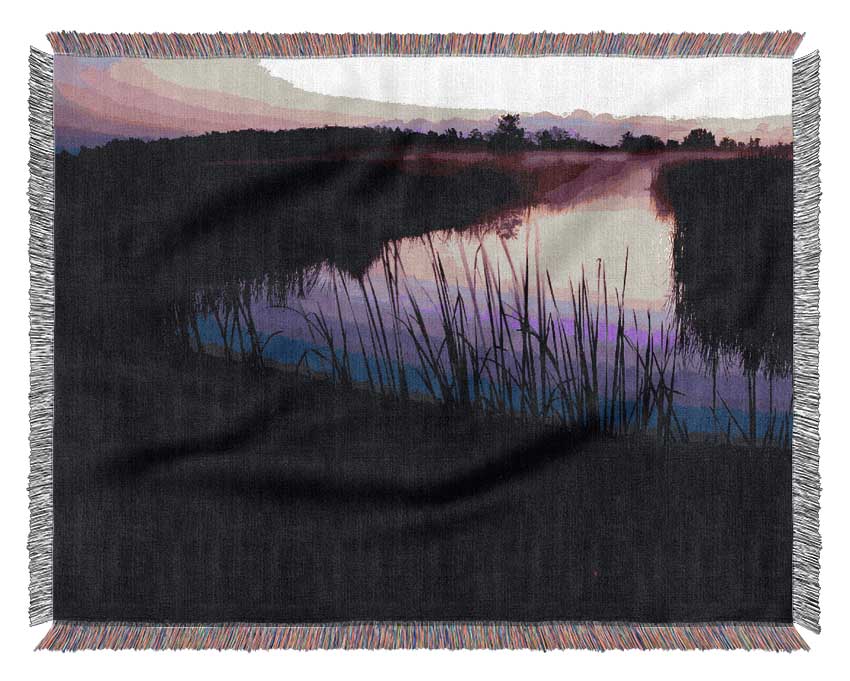 Pink River Calm Woven Blanket