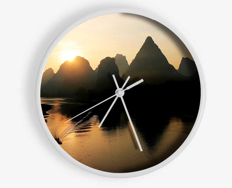 Sunrise Reflections Clock - Wallart-Direct UK