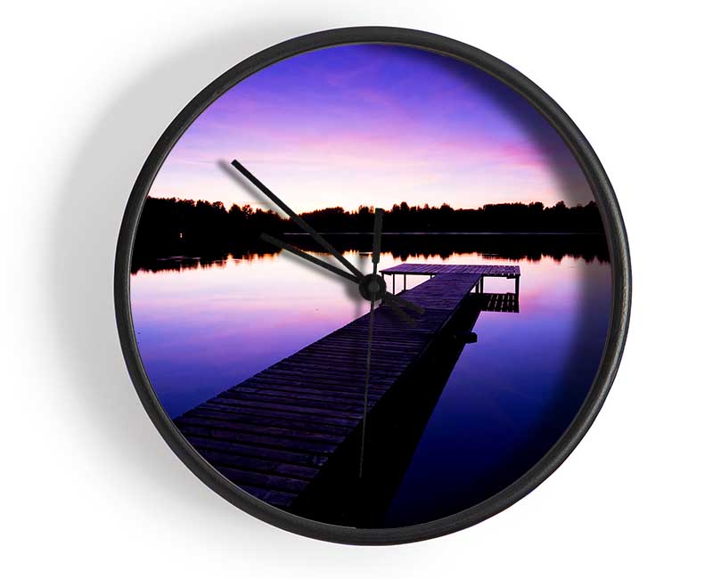 Purple Pier Calm Clock - Wallart-Direct UK