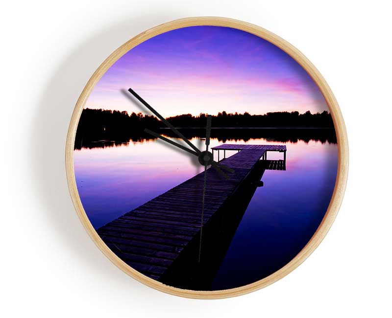 Purple Pier Calm Clock - Wallart-Direct UK