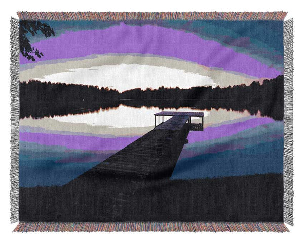 Purple Pier Calm Woven Blanket