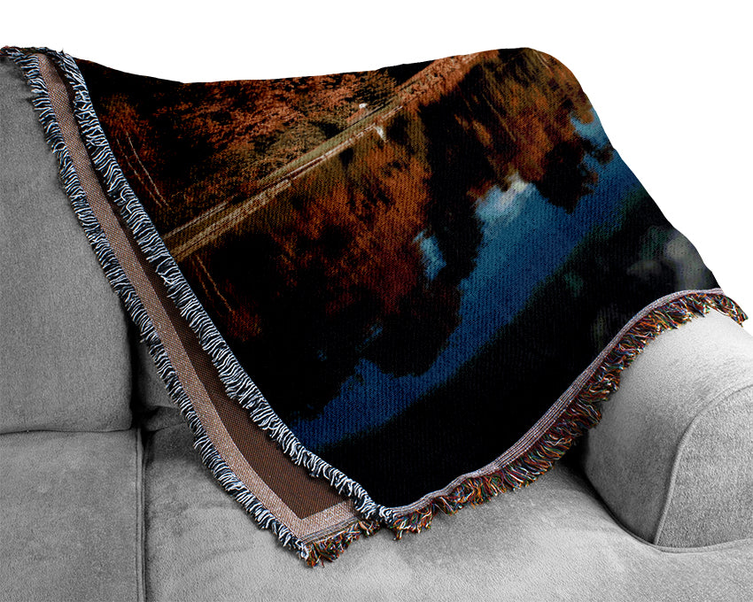 Lake Reflection Sky Woven Blanket