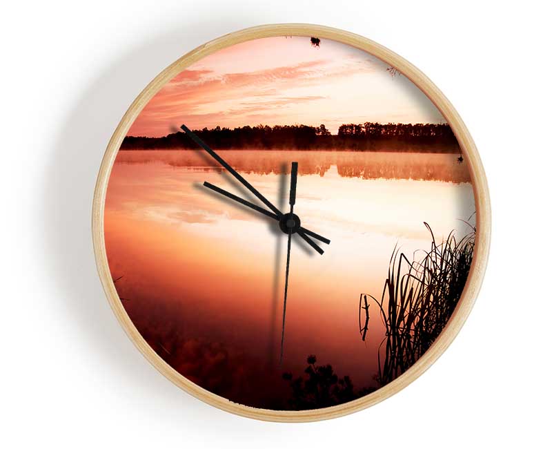 Pink River Light Clock - Wallart-Direct UK